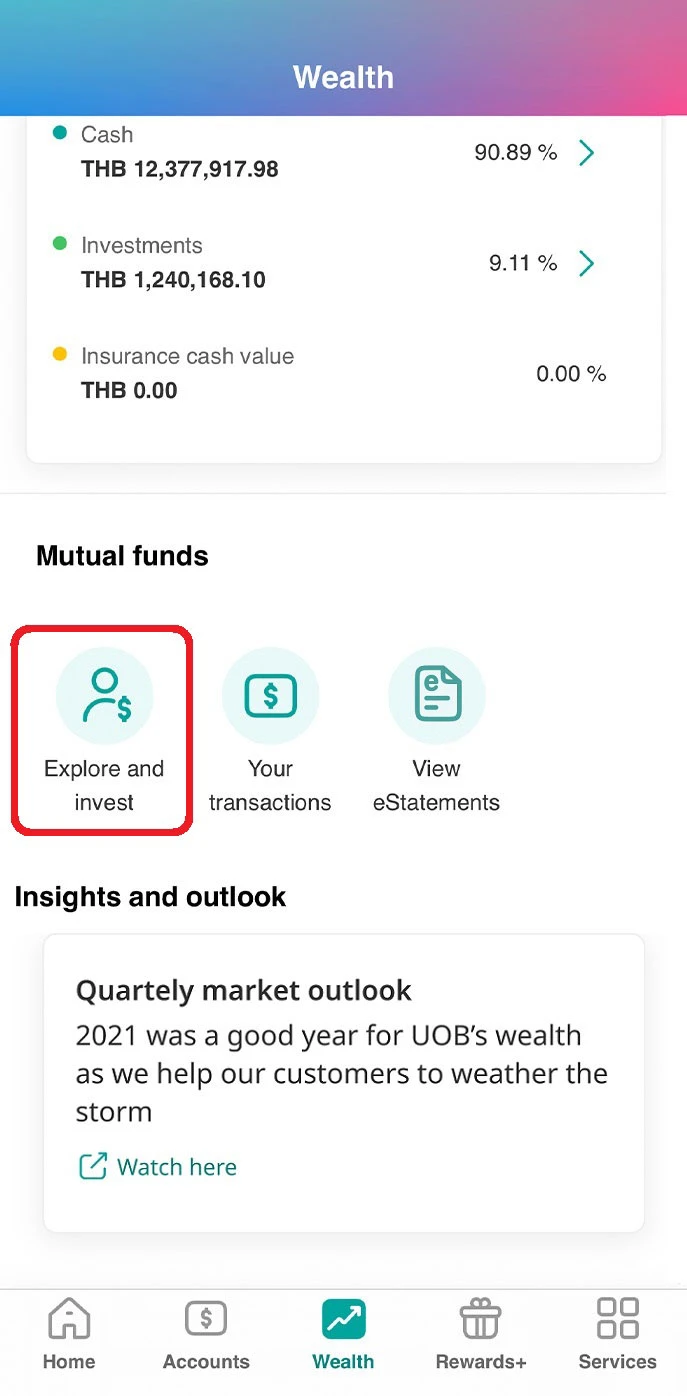 Scroll down to Mutual funds section and tap on “Explore and invest”.