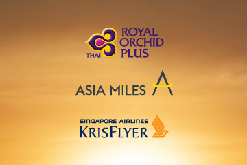 /Banner showcasing miles redemption options with UOB Privi Miles Credit Card, including Royal Orchid Plus, Asia Miles, and KrisFlyer programs