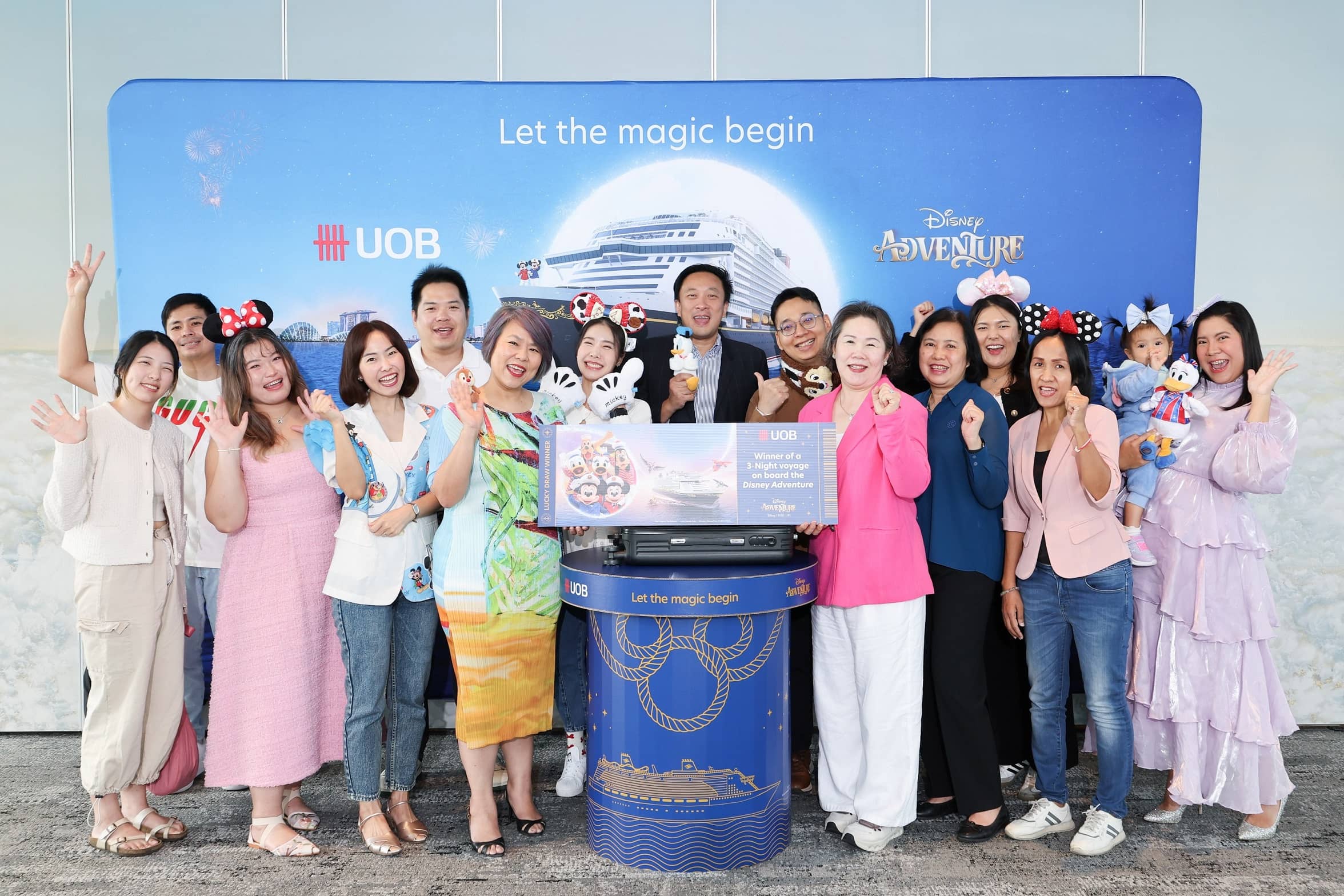 ยูโอบี มอบรางวัลประสบการณ์สุดมหัศจรรย์จากแคมเปญ &ldquo;Let the Magic Begin&rdquo; พร้อมแพ็กเกจท่องเที่ยวล่องเรือ Disney Adventure แก่ผู้โชคดีทั้ง 15 ท่าน
