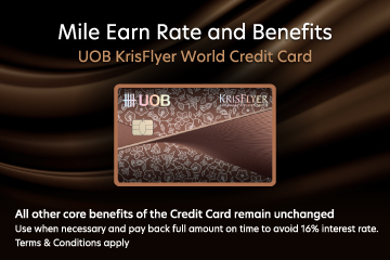 Important update: Mile Earn Rates Changing for UOB KrisFlyer World
