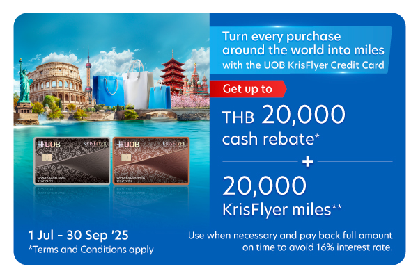 Turn every purchase around the world into miles with UOB KrisFlyer Credit Card