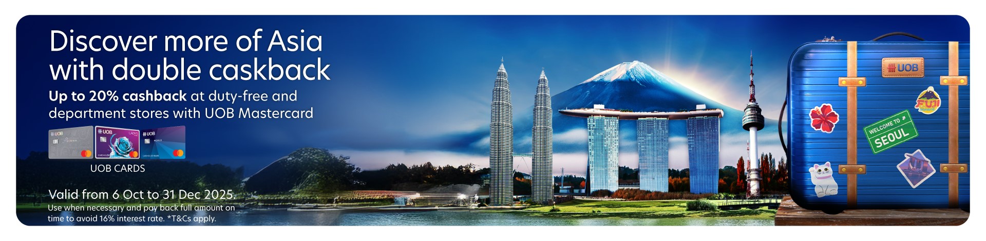 Discover more of asia with double cashback