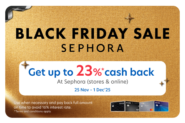 Get up to 23%* cash back when shopping at Sephora Black Friday