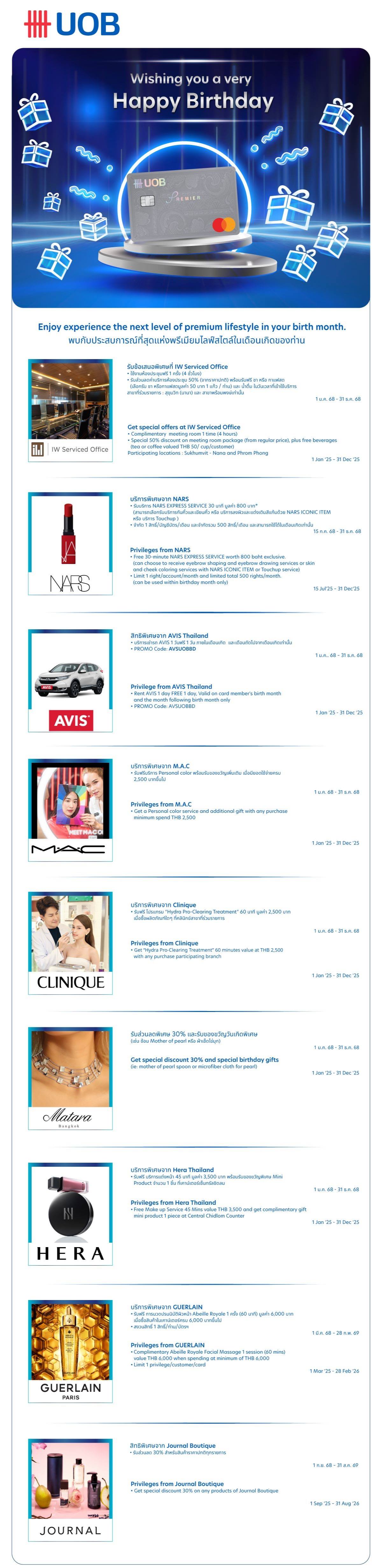 UOB Premier Birthday