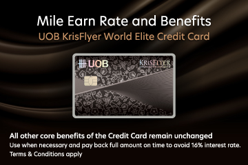 Important update: Mile Earn Rates Changing for UOB KrisFlyer World Elite 