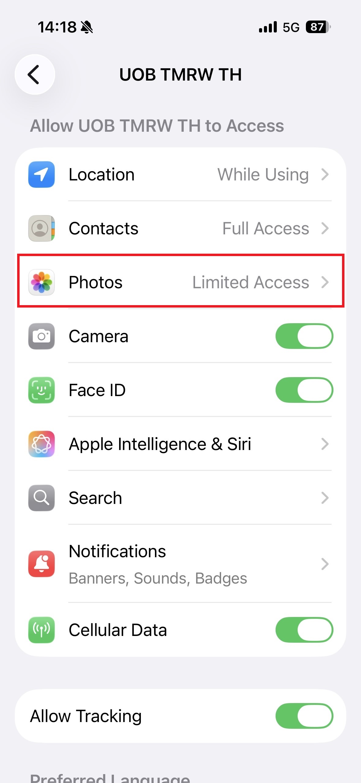 Select &ldquo; Photos&rdquo; 
