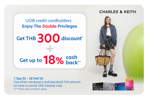 Get THB 300 discount* + Get up to 18% cash back **
