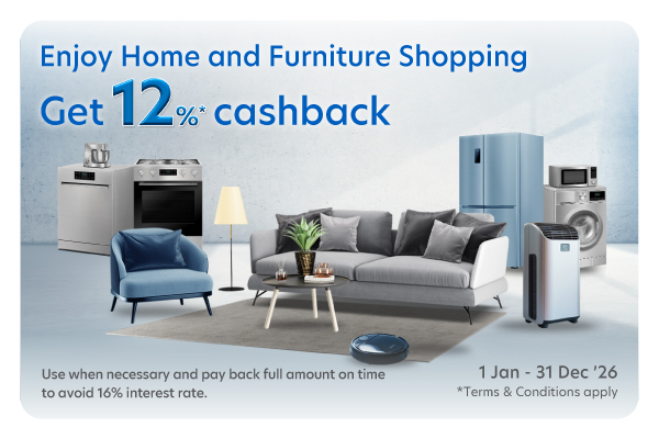 Get 12% when redeeming UOB Rewards points equivalent to the full payment purchase amount at participating merchants