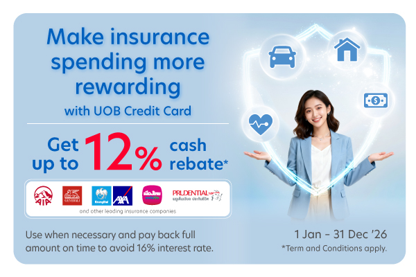 Redeem up to 12% cash rebate on insurance premiums with UOB Reward Points