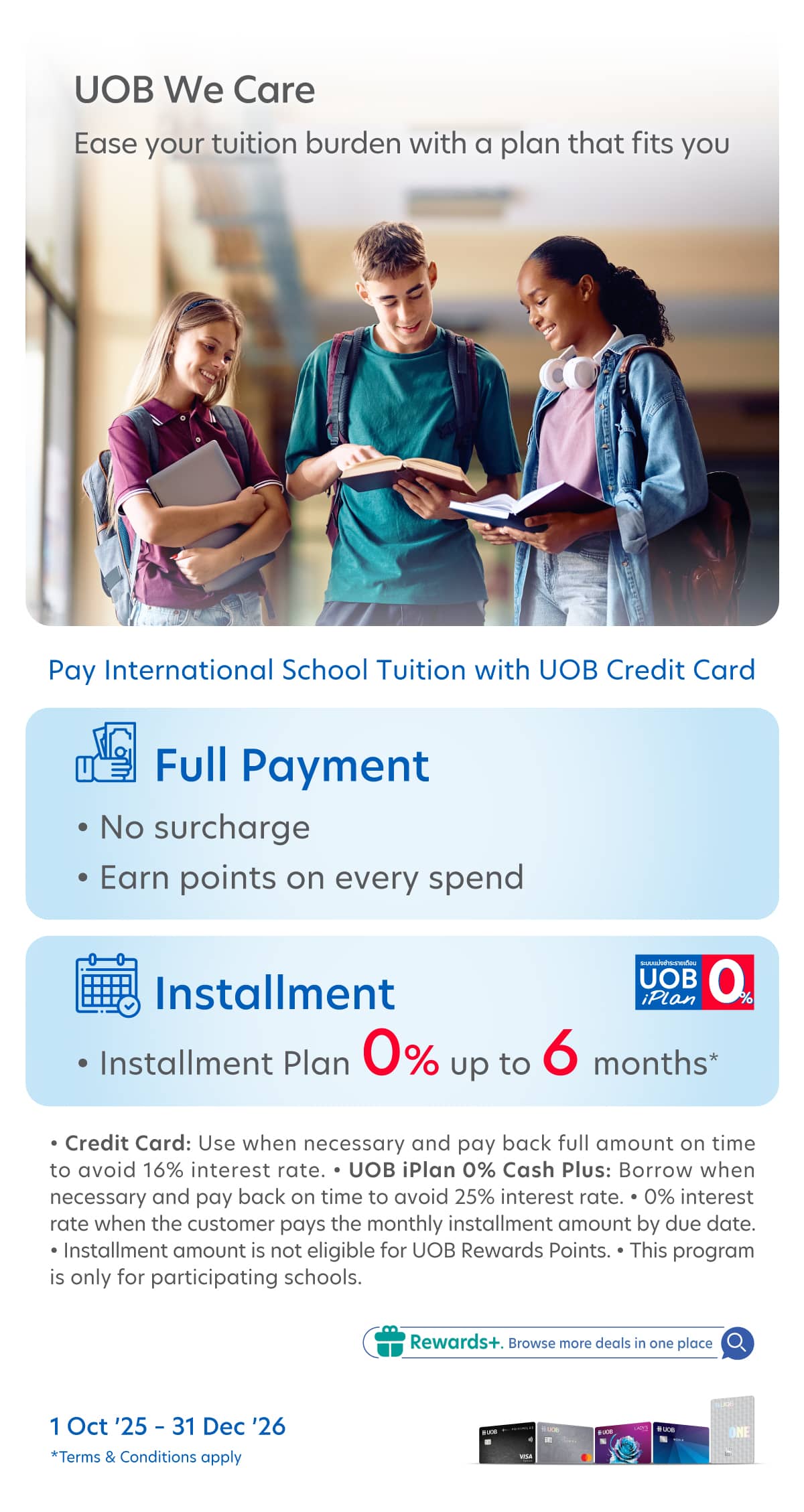 UOB We Care - Ease your tuition burden with a plan that fits you