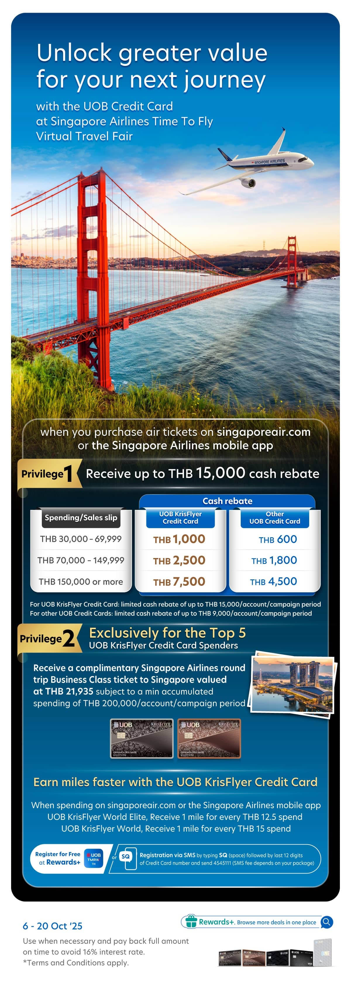 Unlock greater value for your next journey with your UOB Credit Card at Singapore Airlines Time to Fly Virtual Travel Fair
