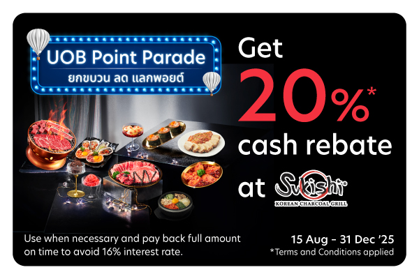 Get 20% cash rebate at Sukishi Korean Charcoal Grill