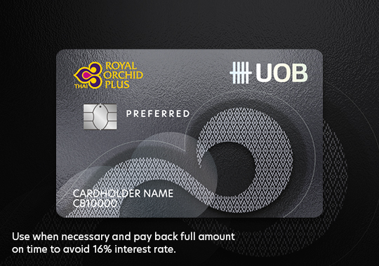 Apply for UOB Royal Orchid Plus Preferred Credit Card Apply Now! Get 22,000 UOB Rewards Points + 10,000 Royal Orchid Plus Miles*​
