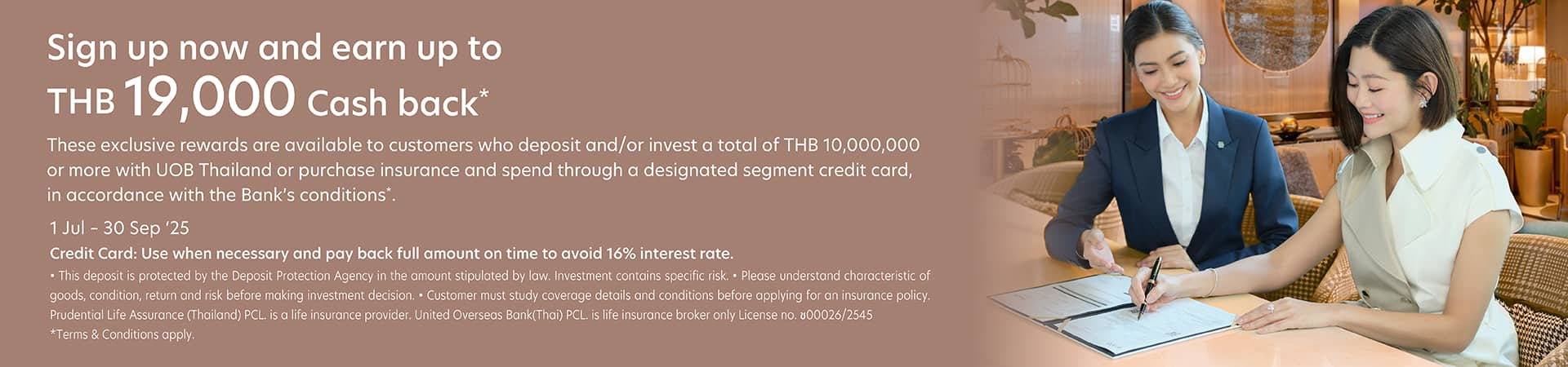 Exclusive for New Sign up Earn Cash Back up to THB 30,000*