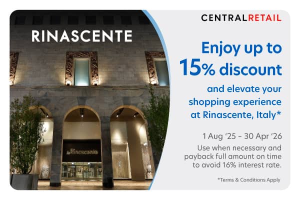 Enjoy up to 15% discount and elevate your shopping experience at Rinascente, Italy